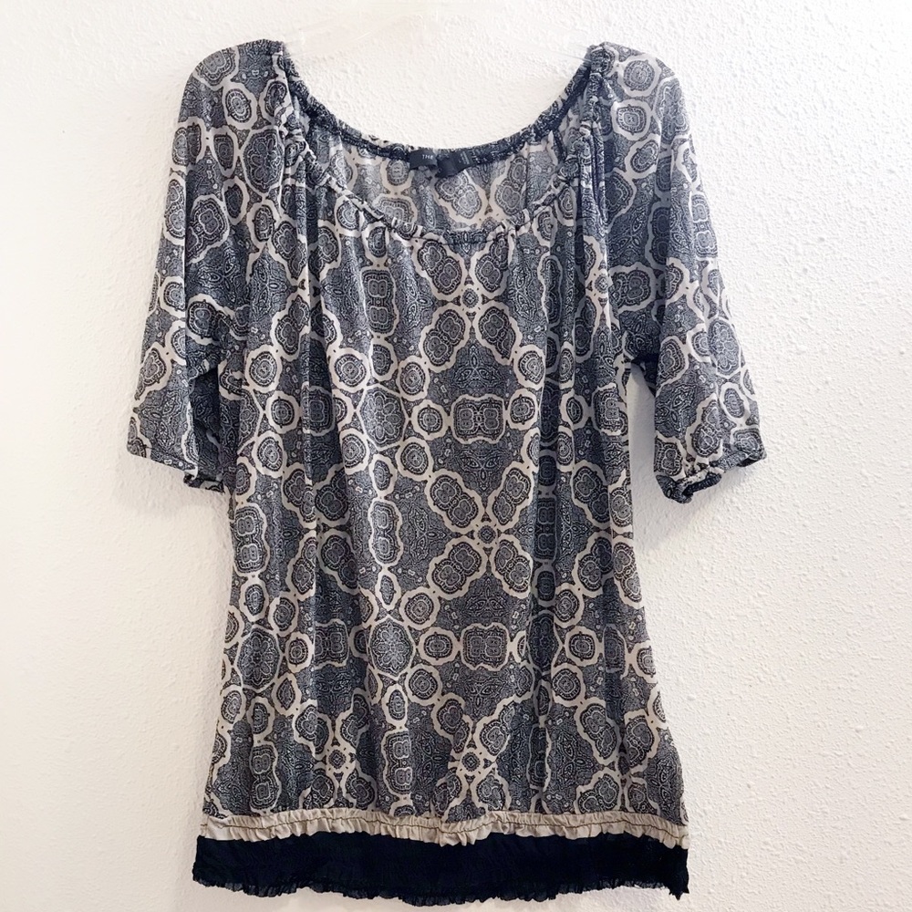 The Limited blouse top size large tan and black - Picture 2 of 7